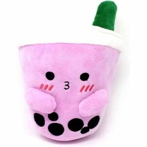 ABC Boba Plush – 10” Purple Ube Bubble Tea Cup Plushie, Kawaii Stuffed Animal